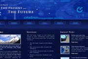 深蓝色科技类网站div css网页模板