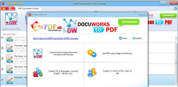 DocuWorks转换到PDF转换器